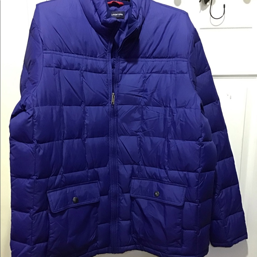Lands End Men’s Blue puffer Coat